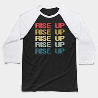 Retro Vintage Rise Up Stop Human Trafficking Baseball T-Shirt